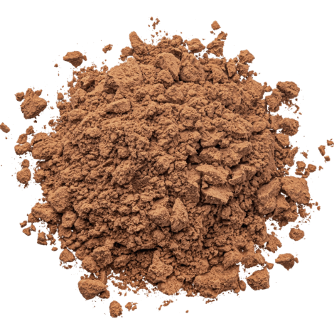 Pile of premium coffee powder on white background