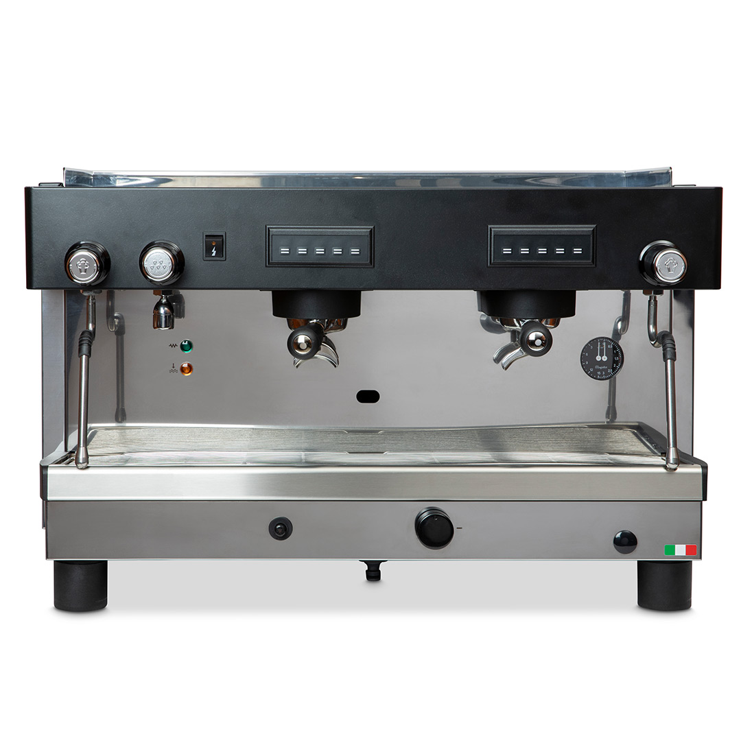 Front view of a premium commercial coffee machine.