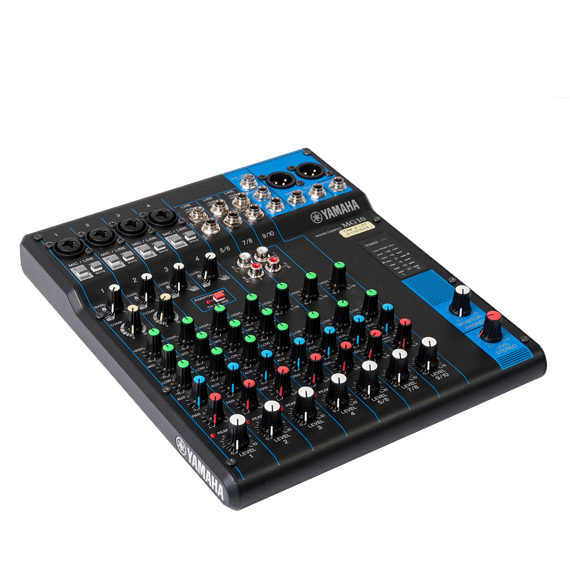 Yamaha audio mixer with various input and output controls