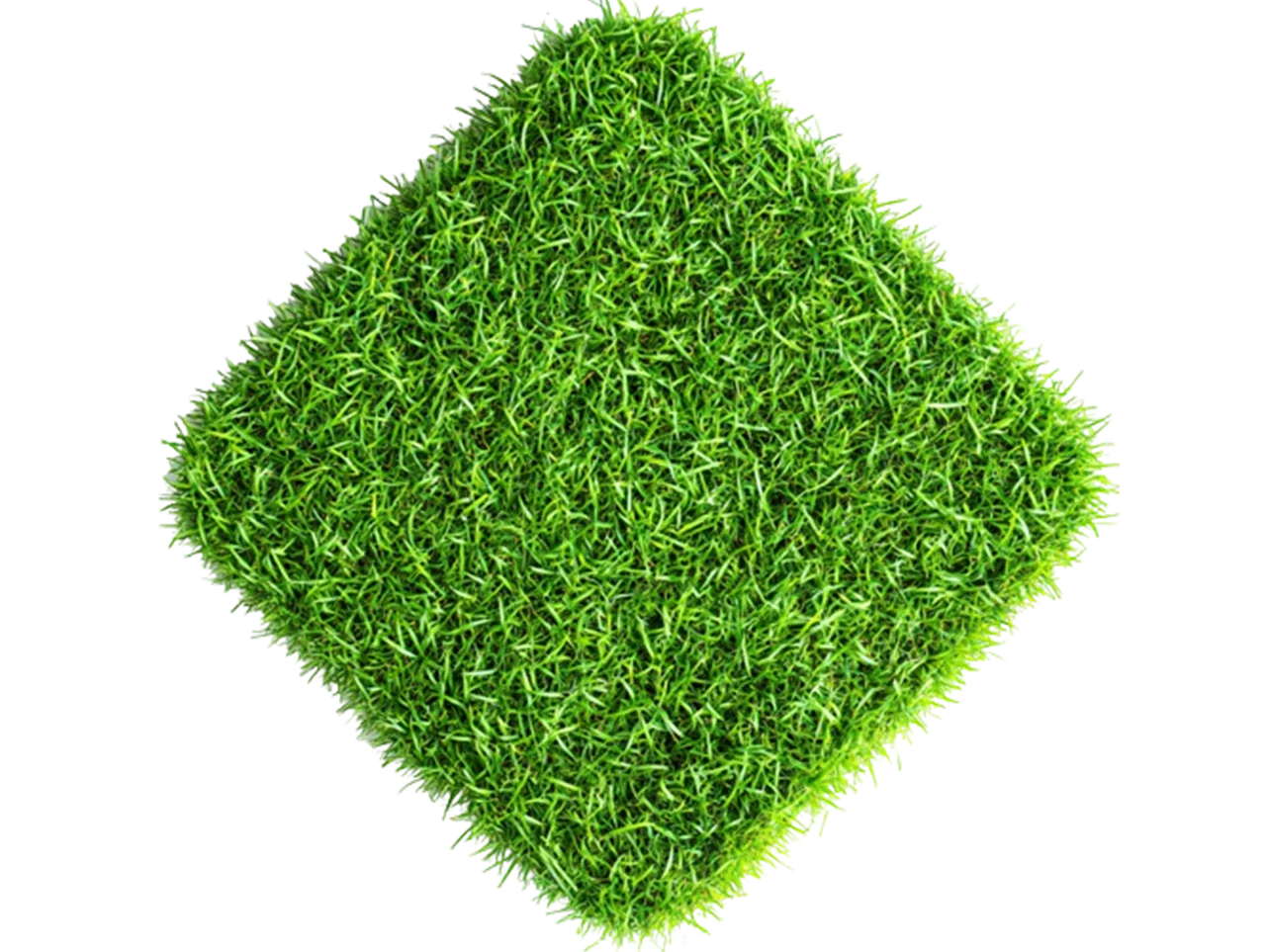 Green synthetic grass floor covering