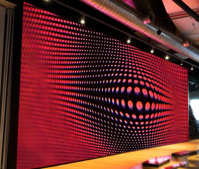 Large colorful LED screen installation