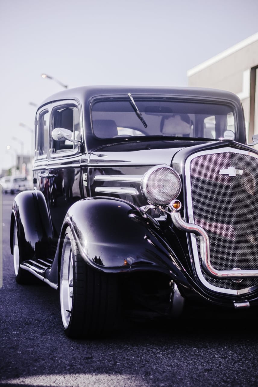 Vintage classic car parked on the street