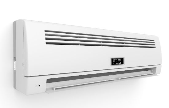 White wall-mounted air conditioning unit