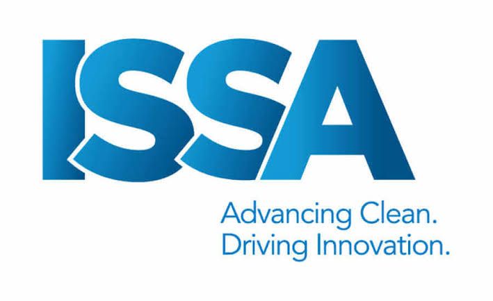 ISSA logo with tagline about cleanliness and innovation