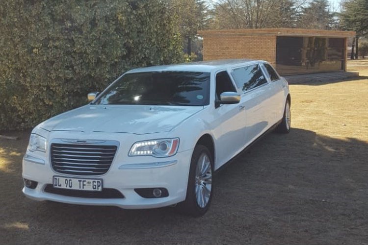 Chrysler 300 C Limousine parked on grass