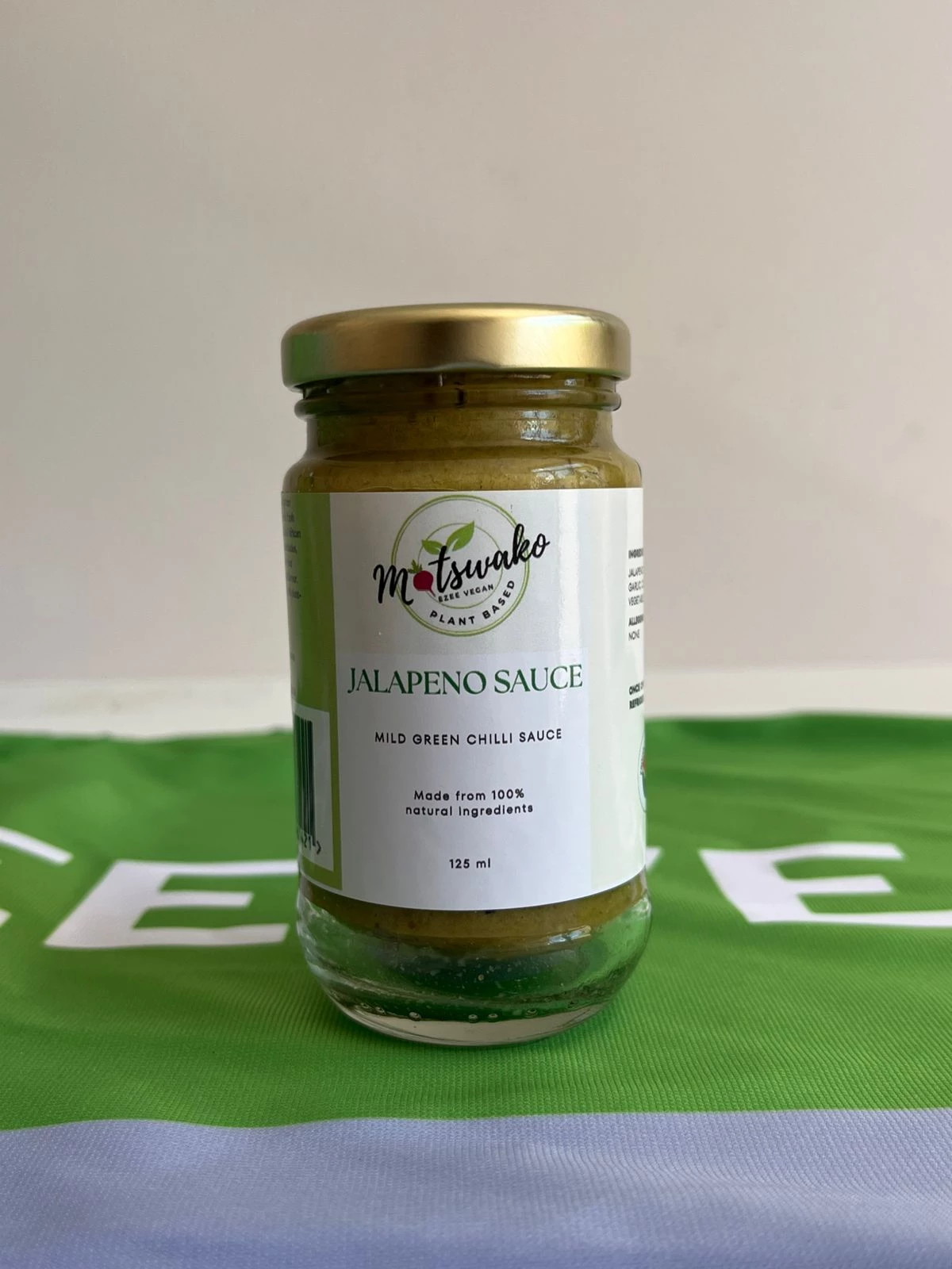 Jar of Motswako Ezee Vegan Jalapeno Sauce