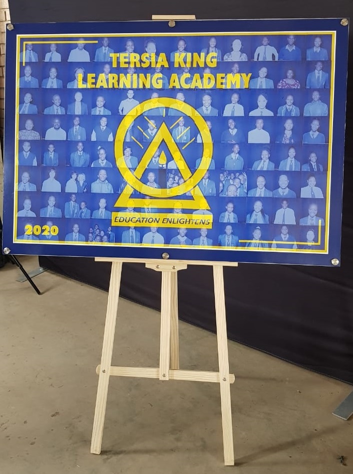 Colorful recognition board for Tersia King Learning Academy 2020