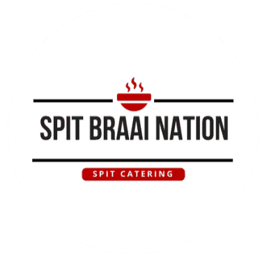 Circular logo of Spit Braai Nation with pot and steam
