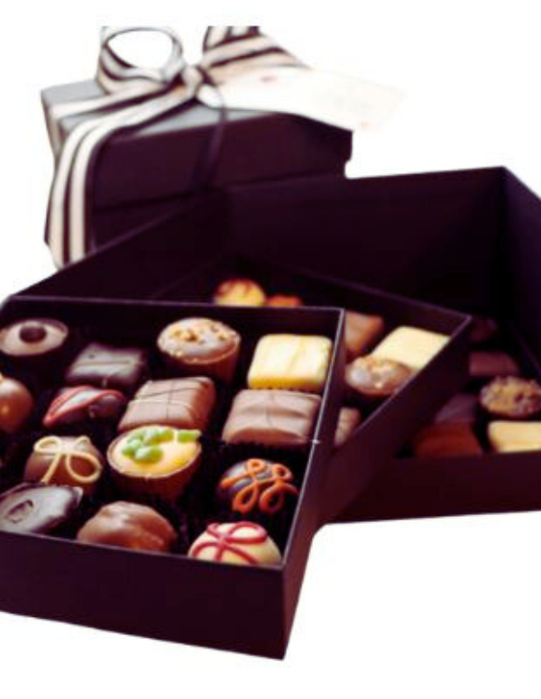 Gift box with assorted handcrafted chocolates