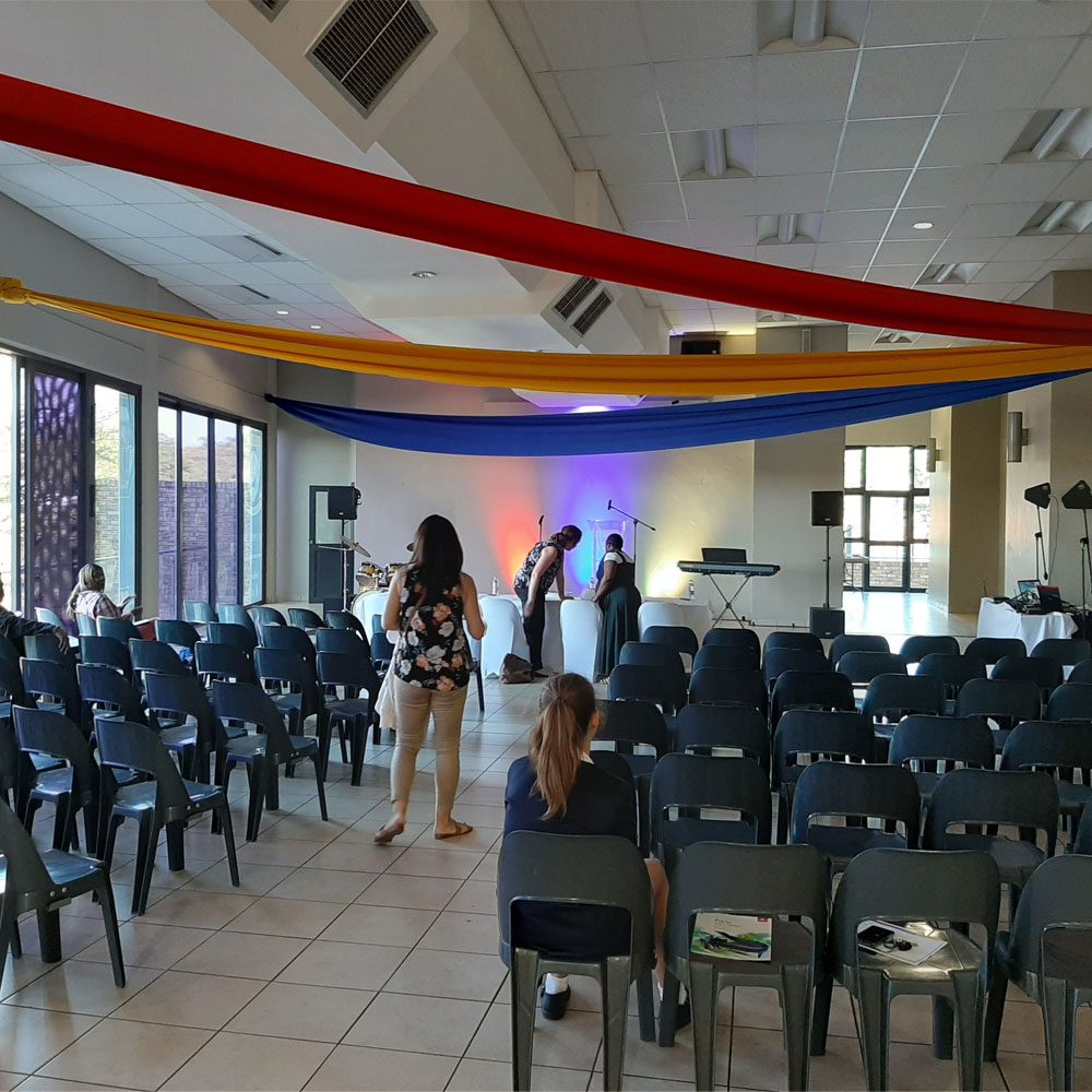 Interior event setup with chairs and decor in Kya Sands, Randburg