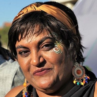 Smiling woman at an event