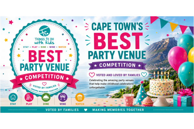 Graphic promoting Cape Town's Best Party Venue Competition