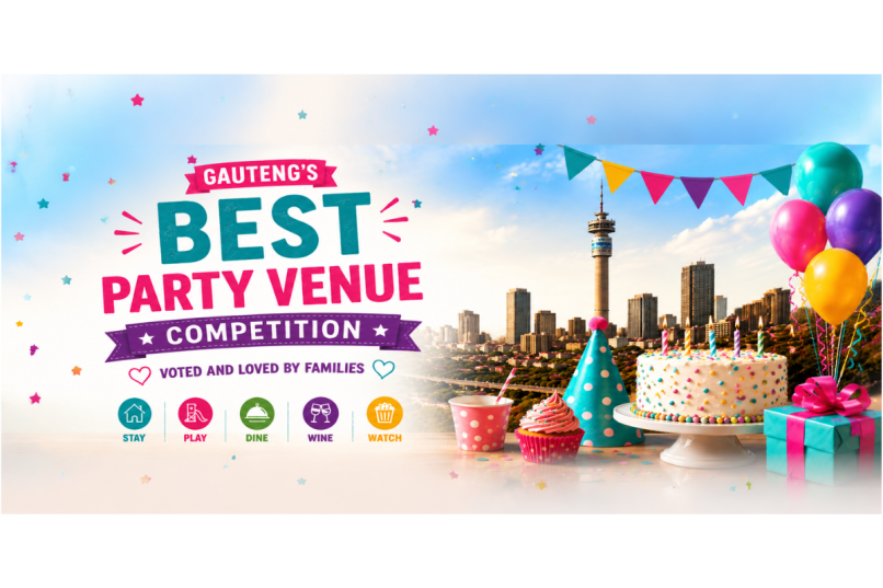 Graphic promoting Gauteng's Best Party Venue competition