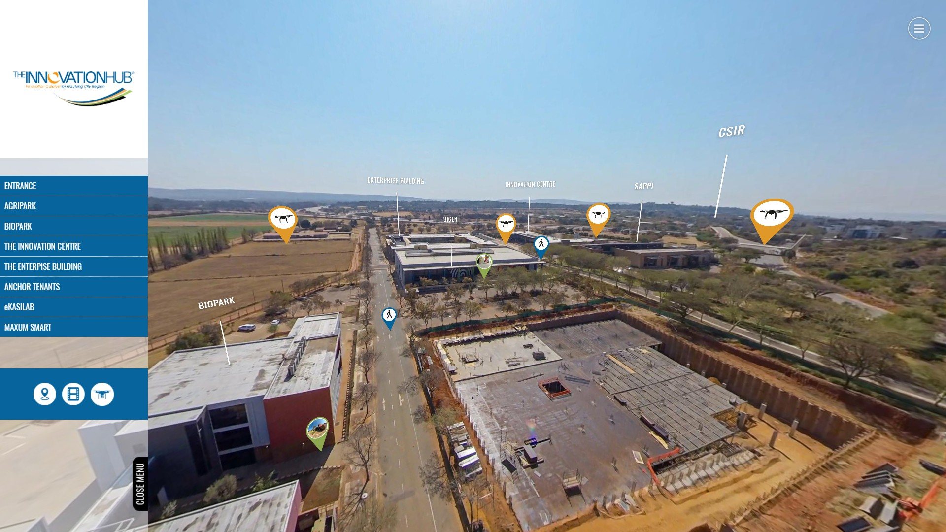 360-degree view of venues in Johannesburg