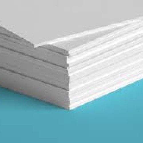 Close-up of a stack of white paper sheets