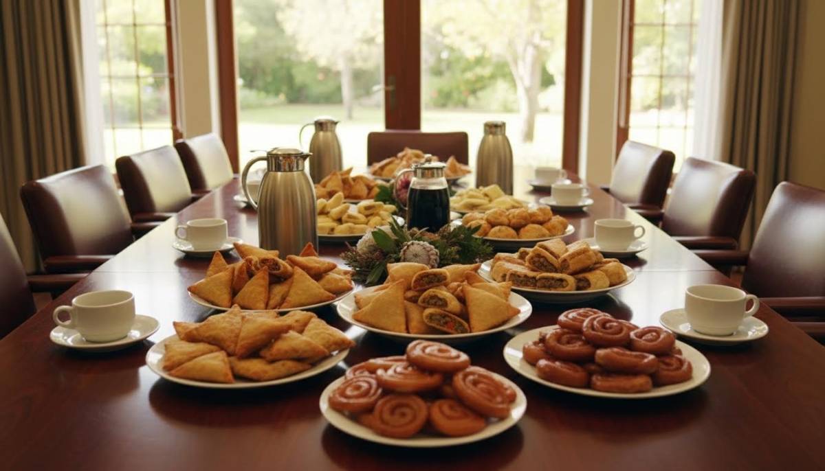 Local snacks before a corporate retreat