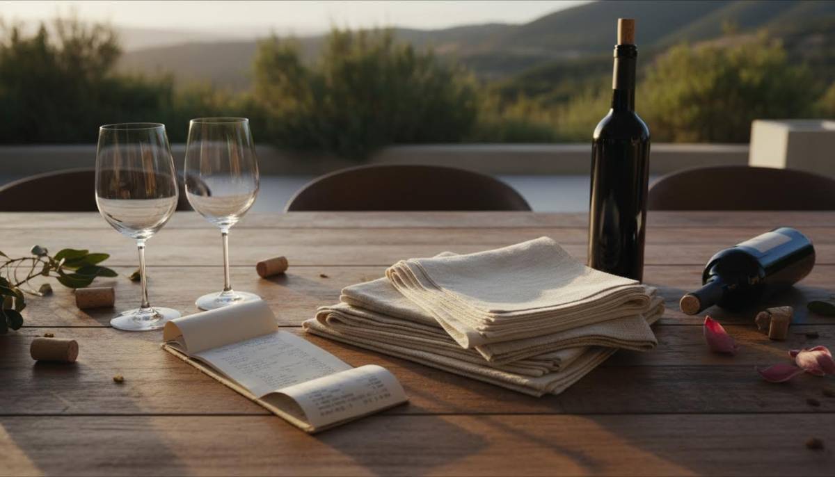 Dinner party budget planning on a table