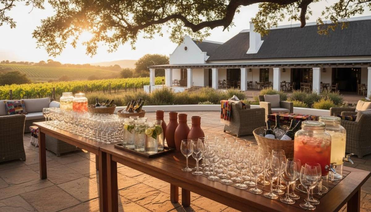 Drinks station at an estate clubhouse
