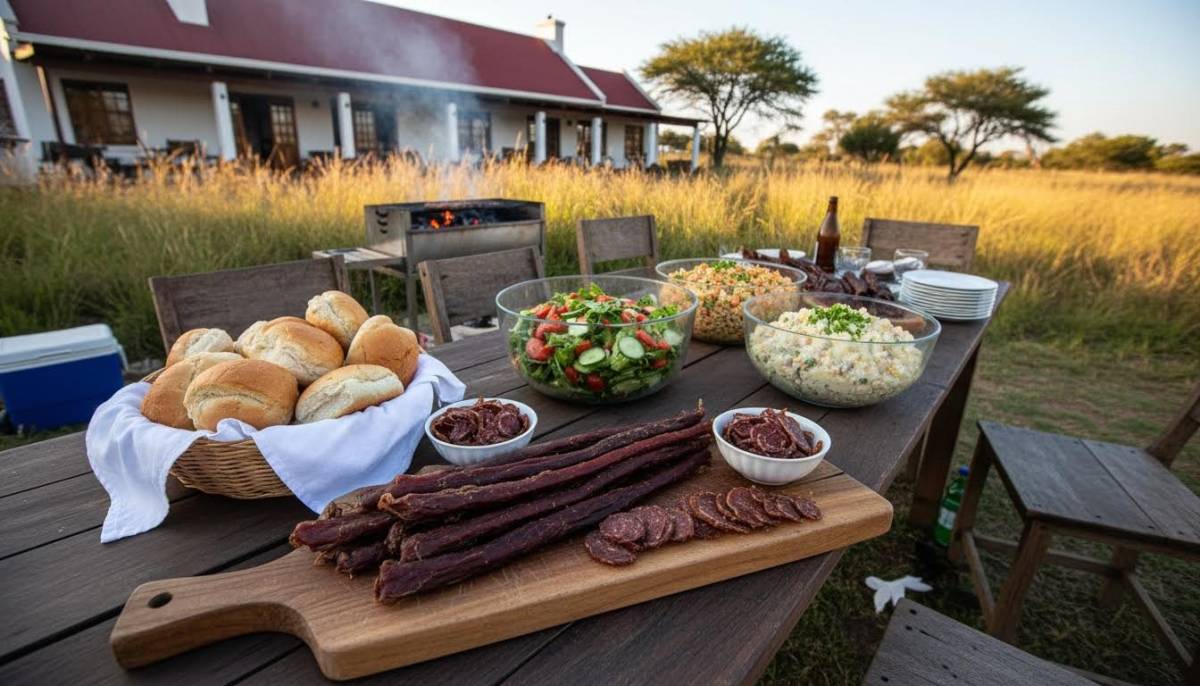 Braai snack table at a clubhouse