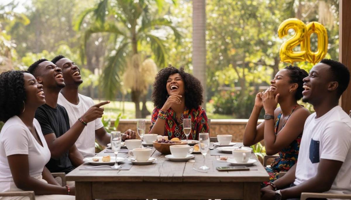 Guests enjoying a birthday brunch