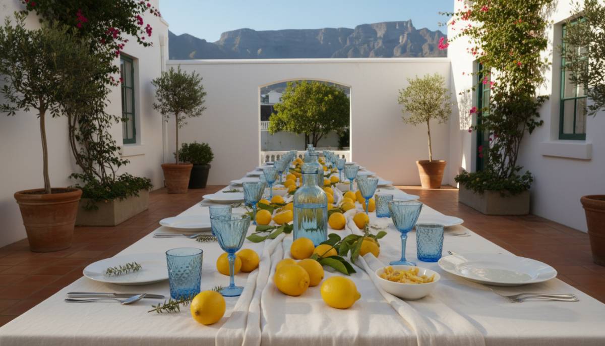 An Amalfi inspired birthday lunch table