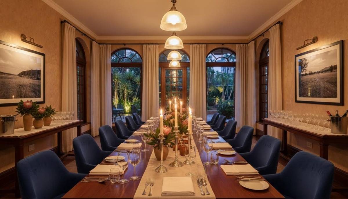 Private restaurant room set for students