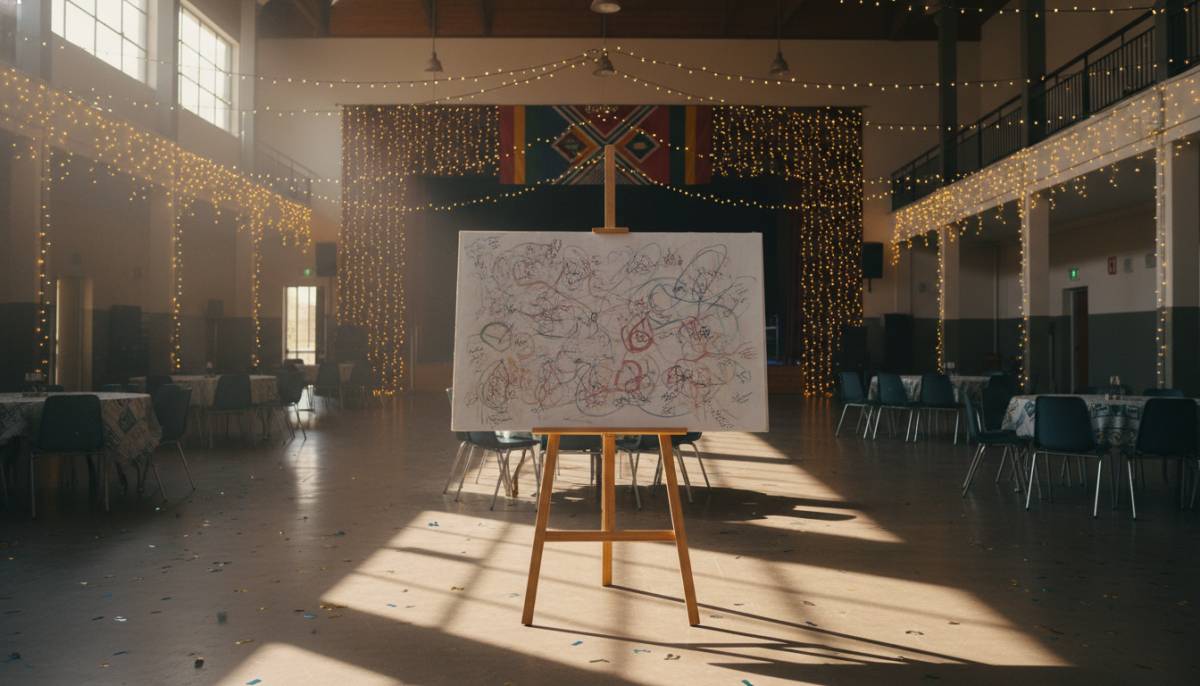 Signed memory poster in a matric farewell venue