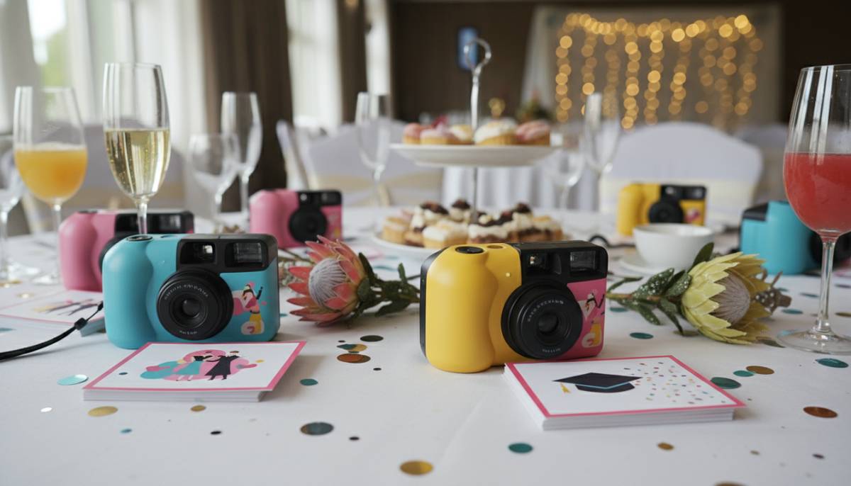 Disposable camera cards for guests