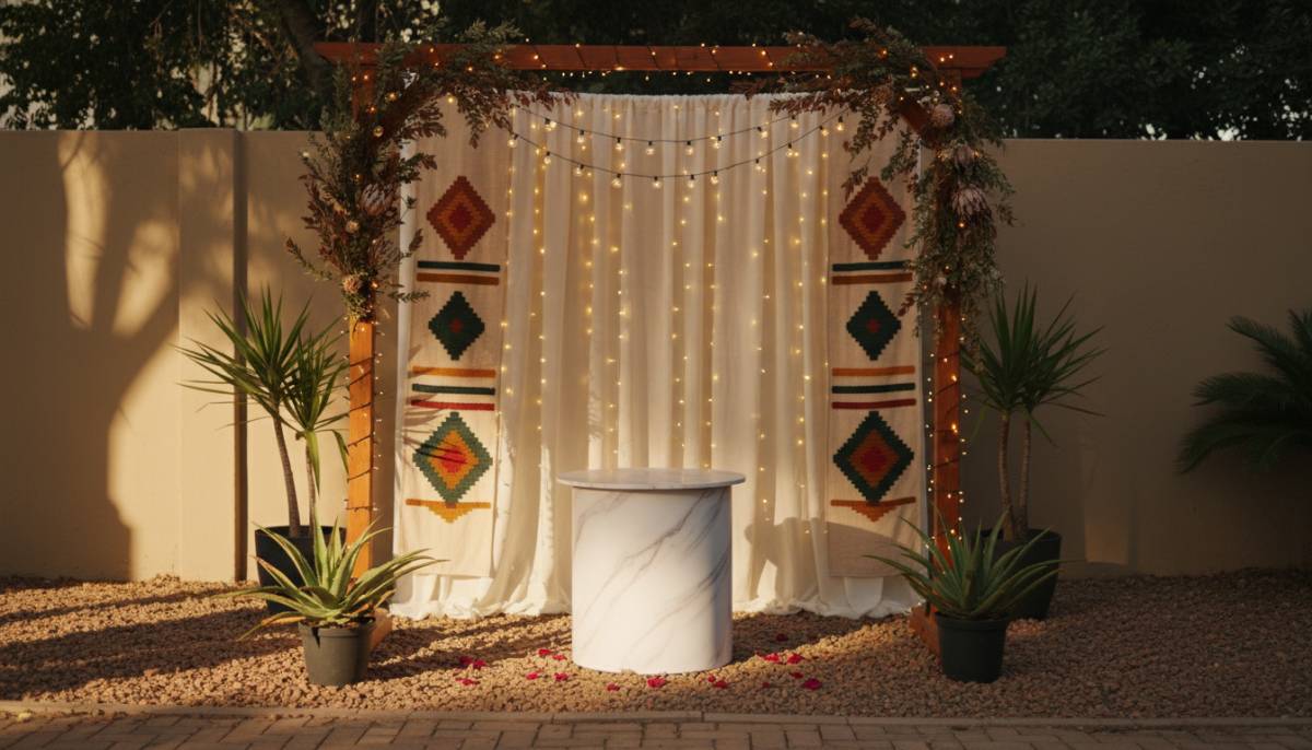 Small venue entrance setup for a 19th birthday
