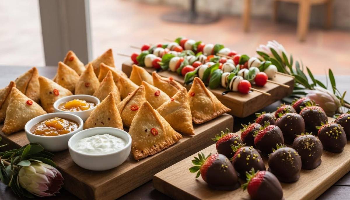 Mixed South African party snacks for a 25th birthday
