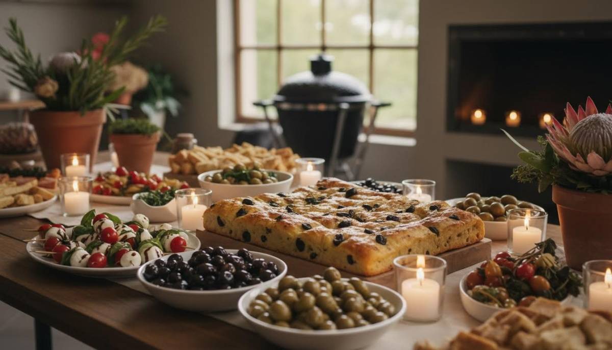 Italian deli themed birthday table