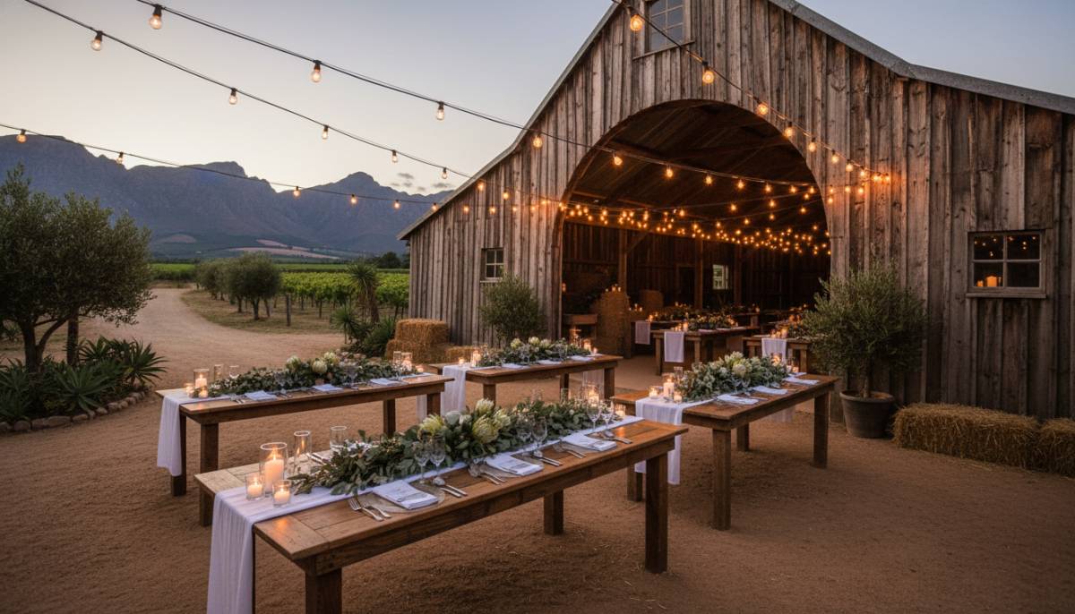Rustic barn set for an 18th birthday