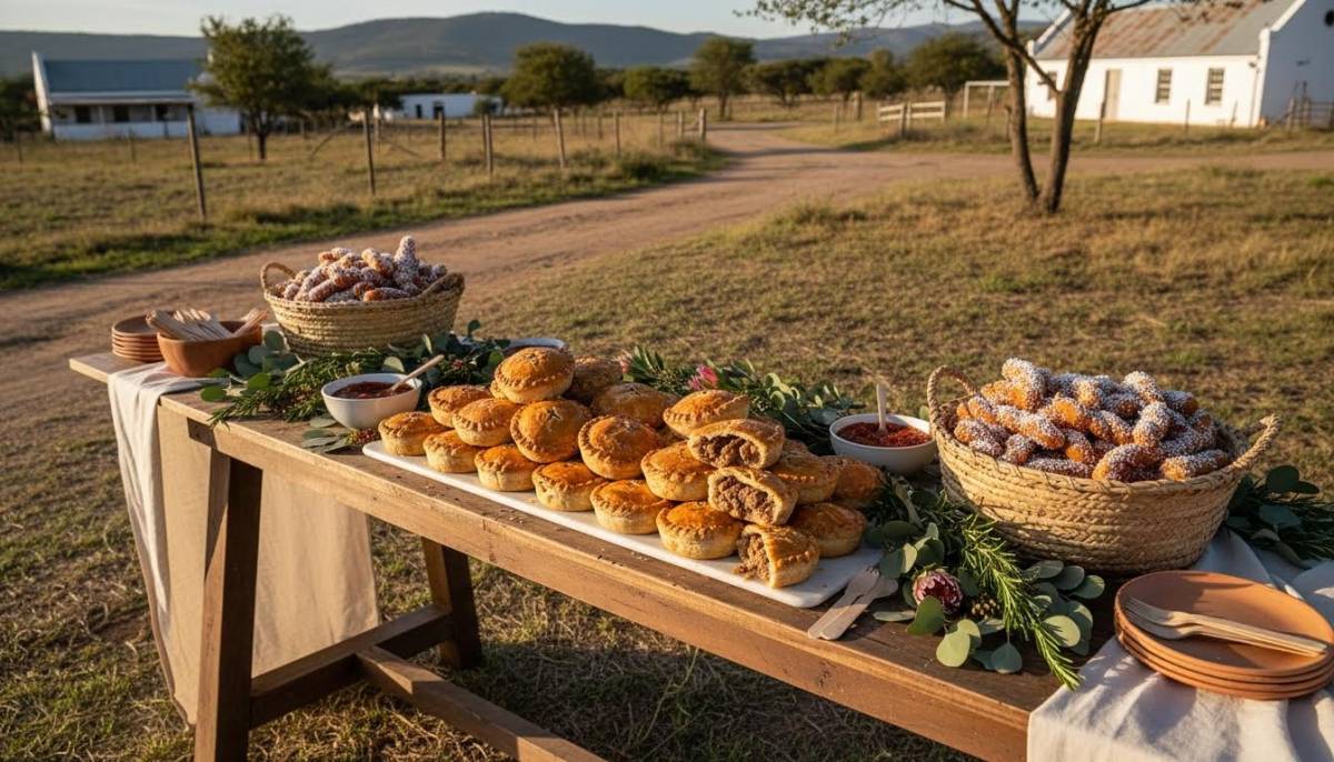 Farm snack table at a birthday venue