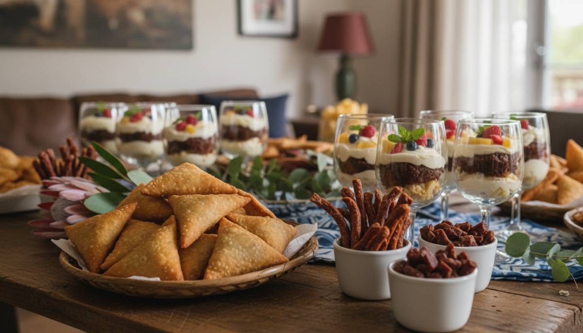 South African party snacks on a table