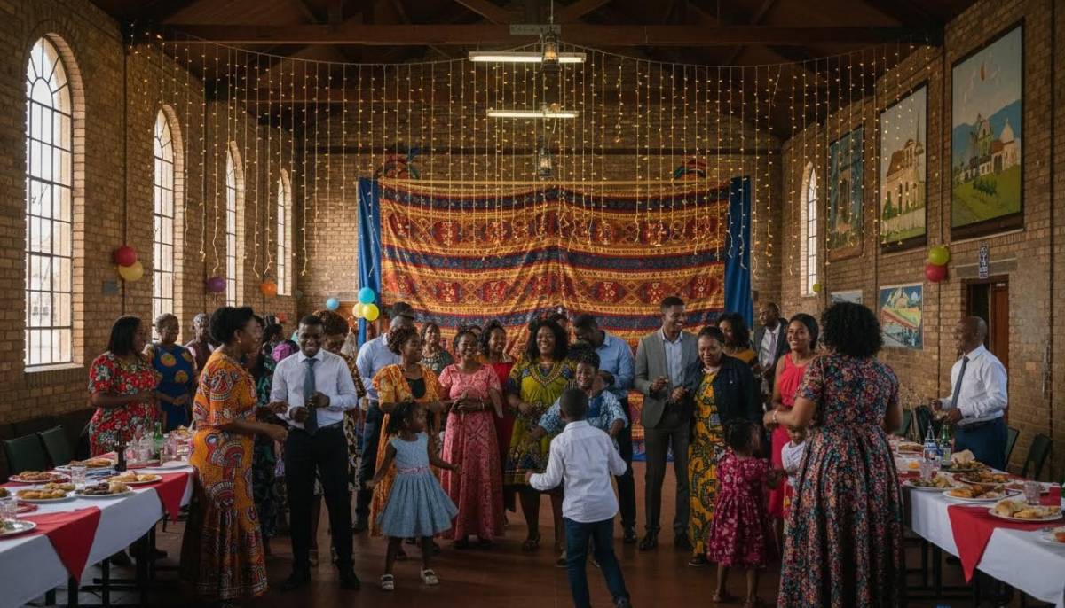 Family celebrating at a TikTok-inspired heritage party