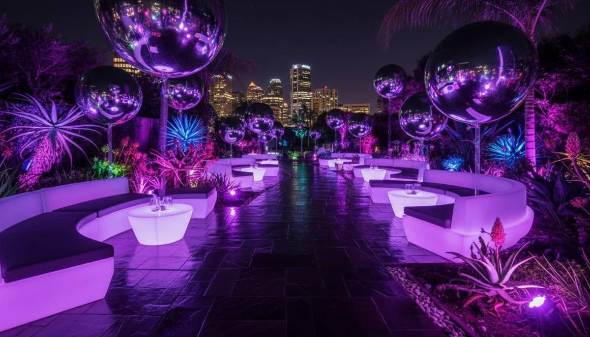 Glow garden decor for TikTok party