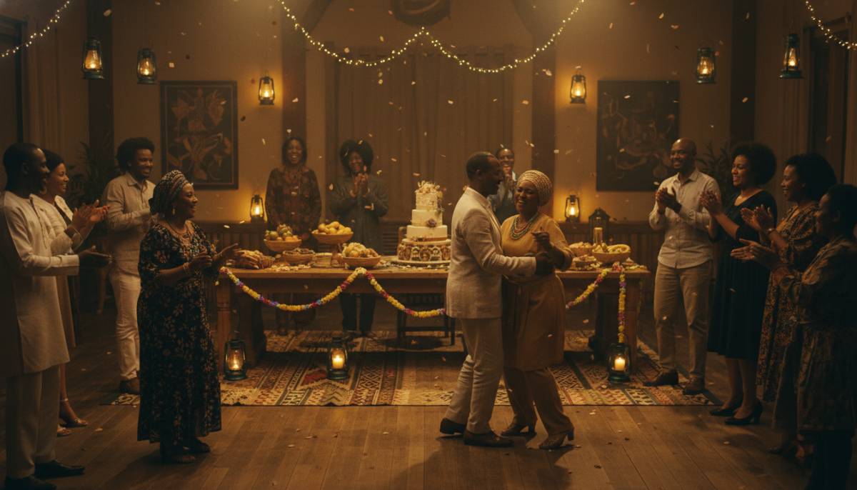 Family dancing at a 65th birthday