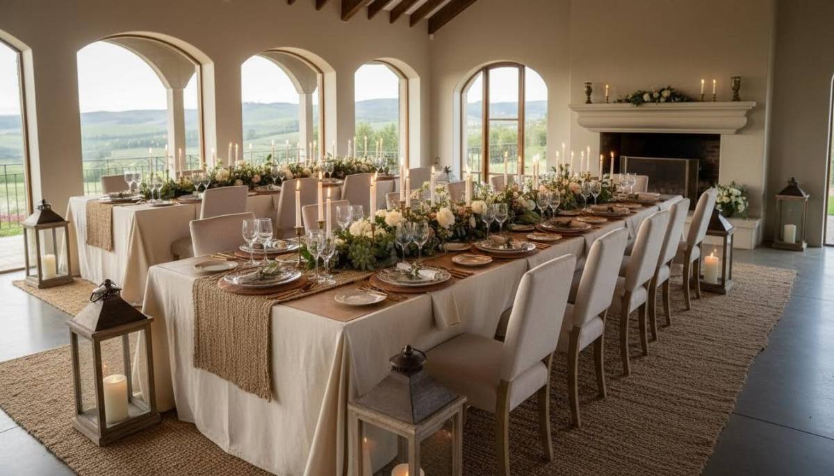 Elegant dinner table setup for a 40th birthday