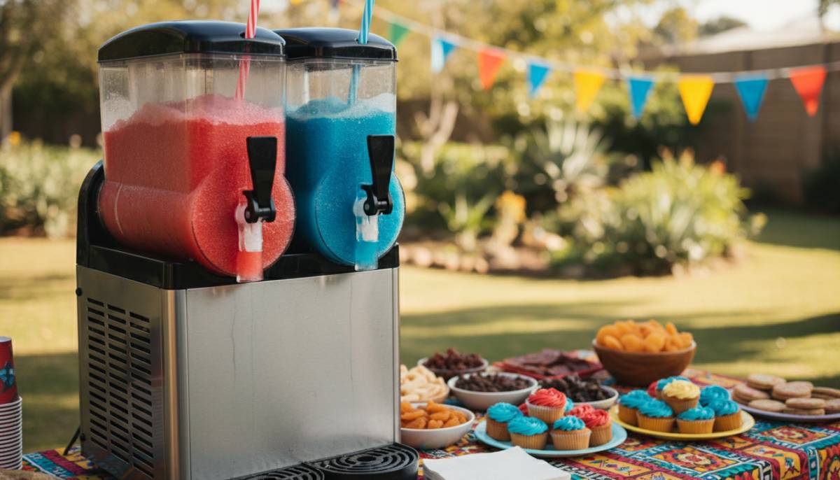 Slushy machine on a snack table