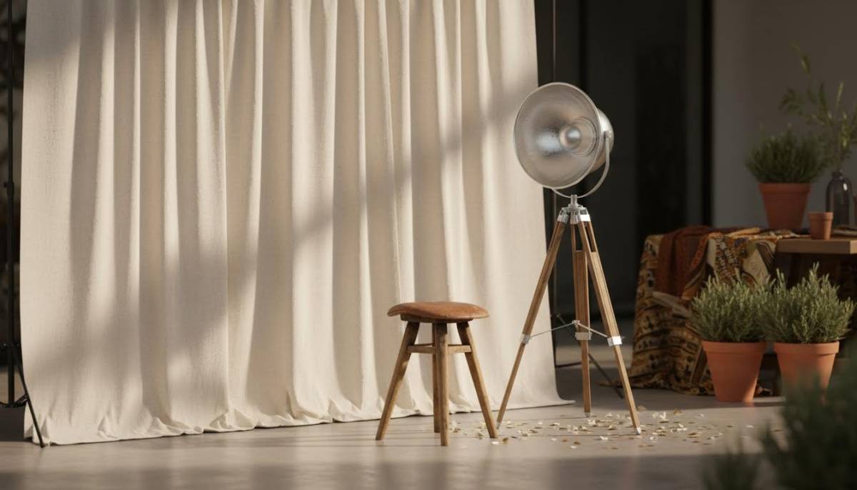 Minimal photo booth setup for an elopement