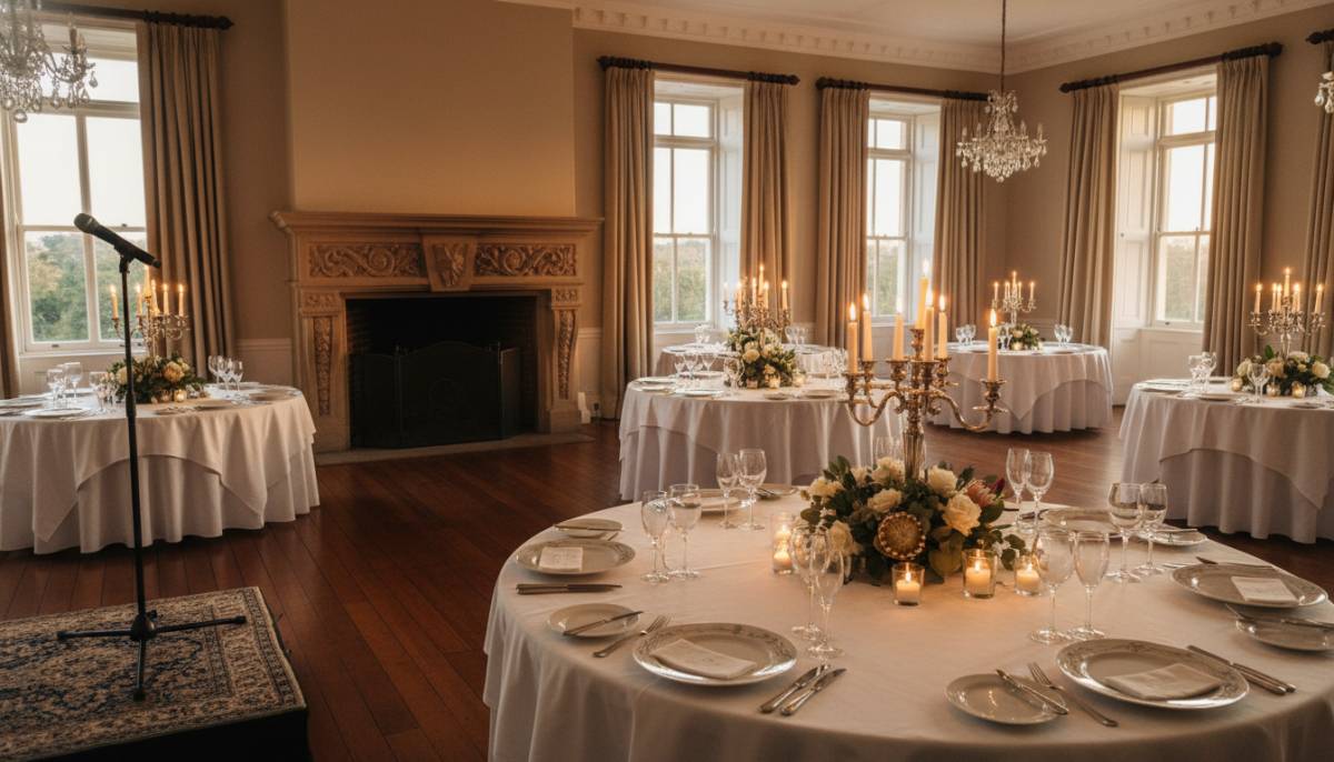 Private dining room set for a bachelorette dinner