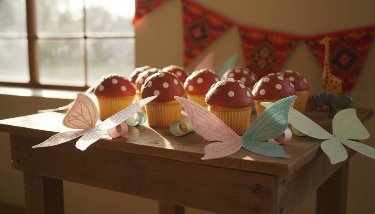 Fairy cupcakes and paper wings