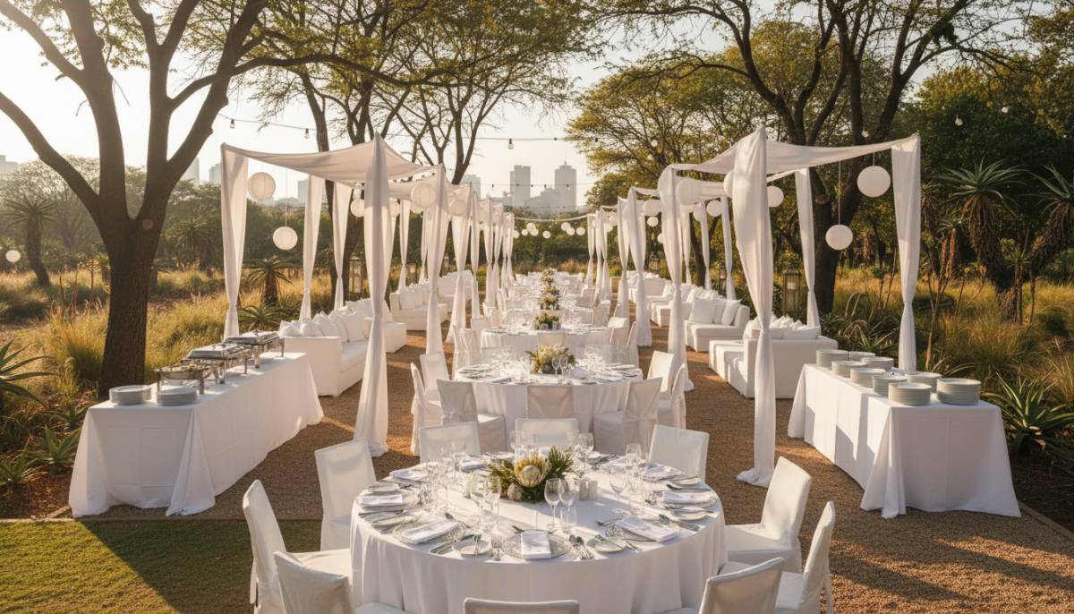 White Party Settings in South Africa and What Each Needs