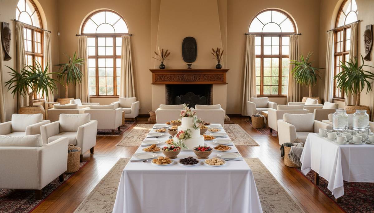 Clubhouse set up before guests arrive