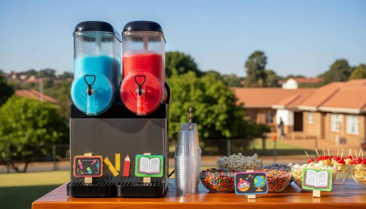 Slushy machine at a back-to-school party