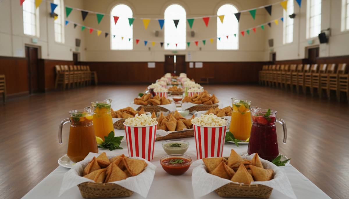 Snack table for a school-themed party