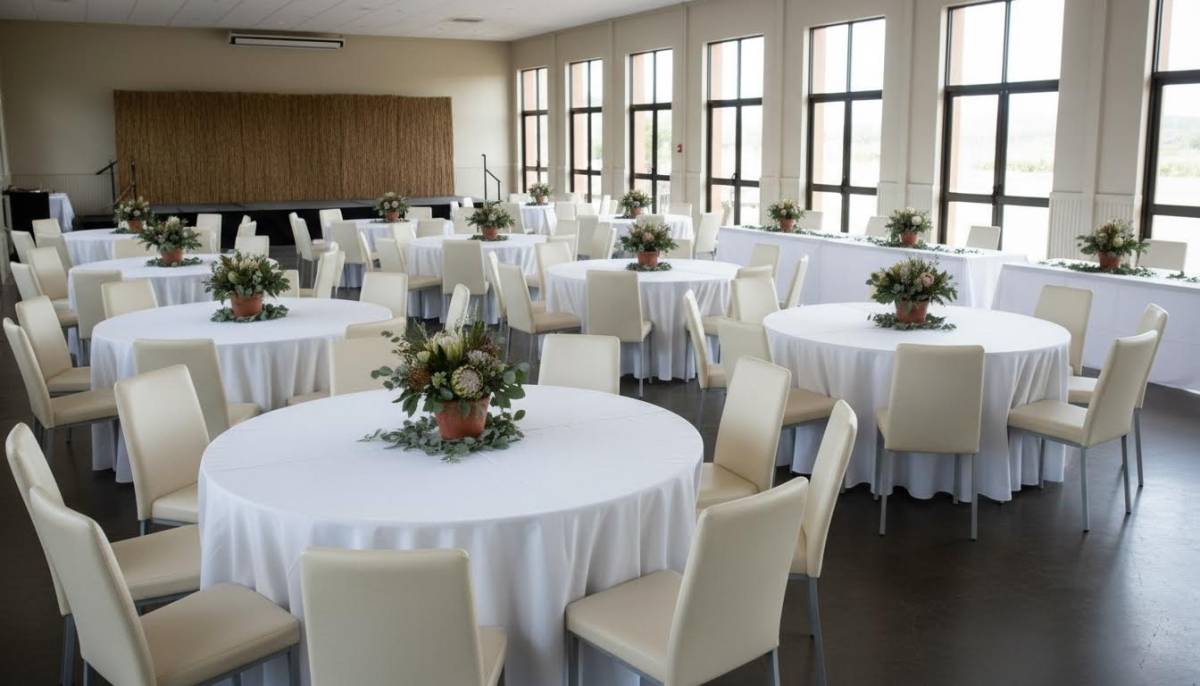 Comfortable birthday seating in a hall