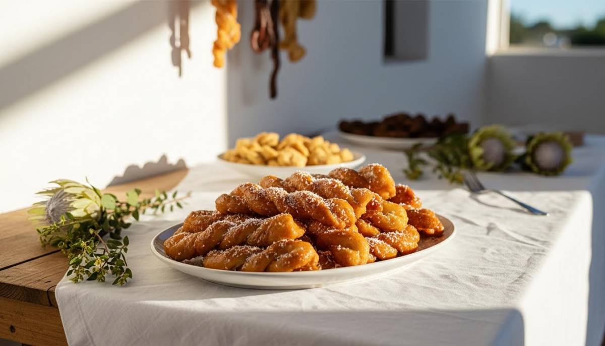 Koeksisters on a christening dessert table