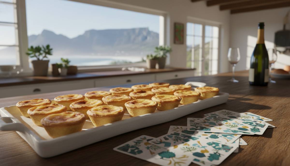 Mini milk tarts on a party table