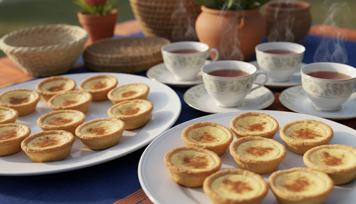 Mini milk tarts and tea